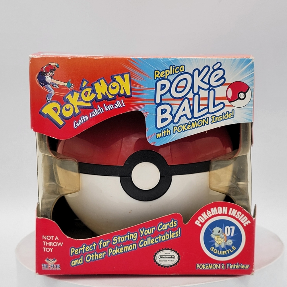 🔥“Vintage Pokémon Replica Poké Ball with Squirtle Inside – Original Box 🔥